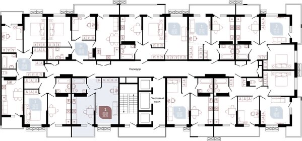 41,6 м², 1-комнатная квартира 4 900 000 ₽ - изображение 49