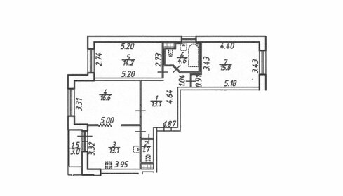 76,8 м², 3-комнатная квартира 14 950 000 ₽ - изображение 100