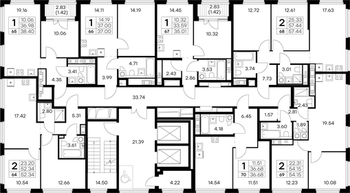 60,1 м², 2-комнатная квартира 21 570 000 ₽ - изображение 56