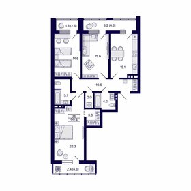 110 м², 3-комнатная квартира 20 650 000 ₽ - изображение 109