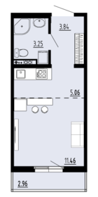 41 м², 1-комнатная квартира 2 600 000 ₽ - изображение 28