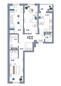 80,3 м², 3-комнатная квартира 6 900 000 ₽ - изображение 65