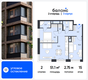Квартира 51,1 м², 2-комнатная - изображение 1