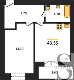 45,6 м², 1-комнатная квартира 6 030 000 ₽ - изображение 33