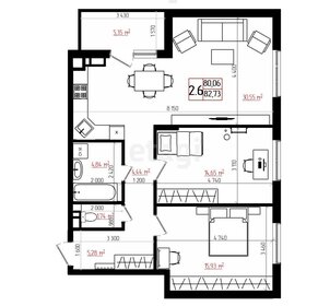 67 м², 3-комнатная квартира 6 500 000 ₽ - изображение 42