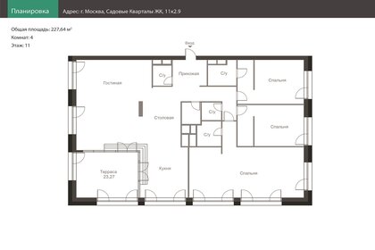 Квартира 227,6 м², 4-комнатная - изображение 2