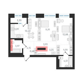 60,7 м², 3-комнатная квартира 5 900 000 ₽ - изображение 118