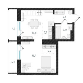 Квартира 64,1 м², 3-комнатная - изображение 1