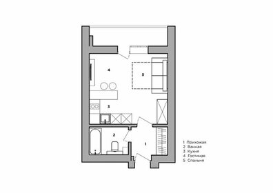 Квартира 26 м², студия - изображение 1