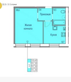 Квартира 35,2 м², 1-комнатная - изображение 1