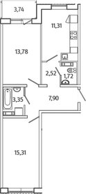 Квартира 57,8 м², 2-комнатная - изображение 1