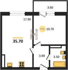 Квартира 36 м², 1-комнатная - изображение 1