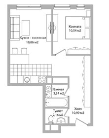 Квартира 46 м², 2-комнатные - изображение 1