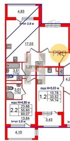 Квартира 55,6 м², 2-комнатная - изображение 1