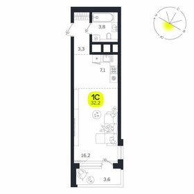 Квартира 32,2 м², 1-комнатная - изображение 1