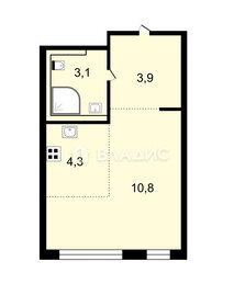 Квартира 22,1 м², студия - изображение 1