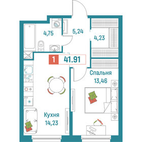 42,2 м², 1-комнатная квартира 7 467 630 ₽ - изображение 8