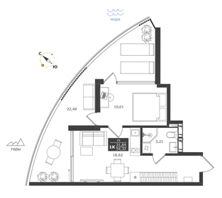 63,4 м², 1-комнатная квартира 12 000 000 ₽ - изображение 55