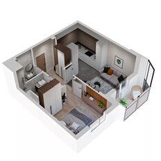 Квартира 36,1 м², 2-комнатная - изображение 2