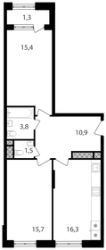 63,1 м², 3-комнатная квартира 16 000 000 ₽ - изображение 144