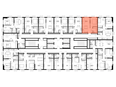 34,5 м², 1-комнатная квартира 7 980 000 ₽ - изображение 89