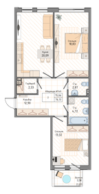 54,6 м², 2-комнатная квартира 24 450 000 ₽ - изображение 83