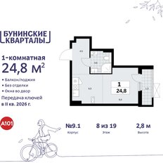 Квартира 24,8 м², студия - изображение 3