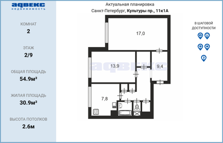 20 м², квартира-студия 6 980 600 ₽ - изображение 25