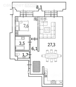 Квартира 46,1 м², 2-комнатная - изображение 1