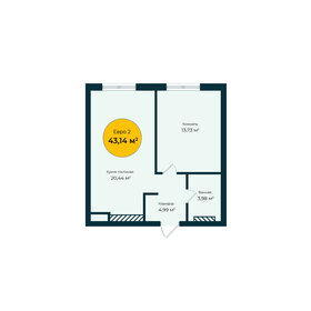 44 м², 2-комнатная квартира 5 180 000 ₽ - изображение 13