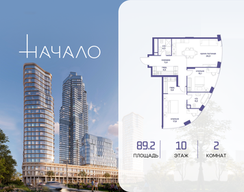 Квартира 89,2 м², 2-комнатная - изображение 1