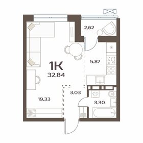 32,8 м², 1-комнатная квартира 5 427 000 ₽ - изображение 8