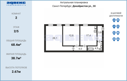 114 м², 2-комнатная квартира 18 500 000 ₽ - изображение 69