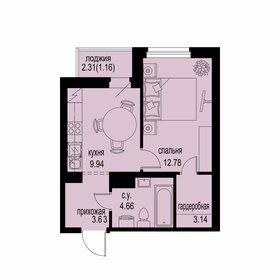 Квартира 35,3 м², 1-комнатная - изображение 1