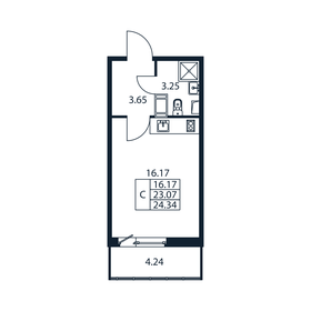 24,3 м², квартира-студия 4 185 888 ₽ - изображение 10