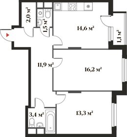 62,1 м², 2-комнатная квартира 14 972 168 ₽ - изображение 23