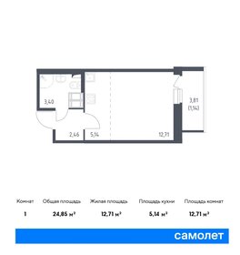 24,9 м², квартира-студия 4 466 909 ₽ - изображение 87