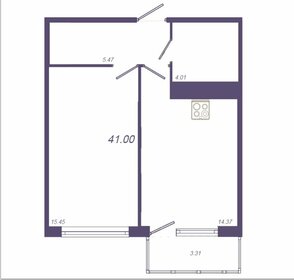 Квартира 41 м², 1-комнатная - изображение 1
