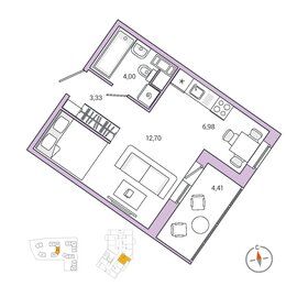 Квартира 31,4 м², студия - изображение 1