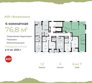 76,9 м², 4-комнатная квартира 9 939 044 ₽ - изображение 57