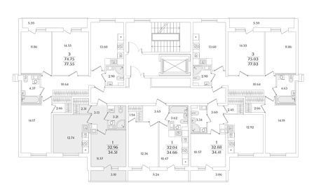 Квартира 34,5 м², 1-комнатная - изображение 2