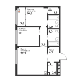70,3 м², 2-комнатная квартира 15 600 000 ₽ - изображение 73