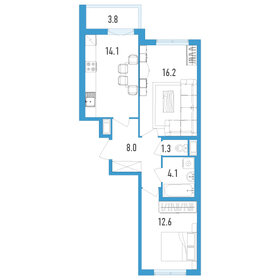 64,5 м², 2-комнатная квартира 8 100 000 ₽ - изображение 52