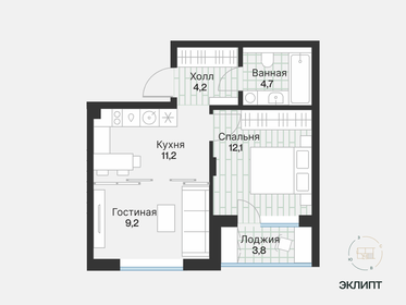 45 м², 1-комнатная квартира 6 480 000 ₽ - изображение 35