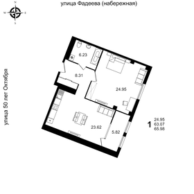 63 м², 3-комнатная квартира 4 290 000 ₽ - изображение 130