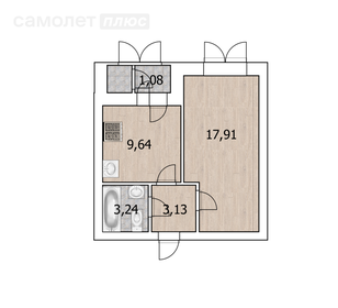 Квартира 35 м², 1-комнатная - изображение 1