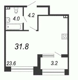 Квартира 32,1 м², студия - изображение 1