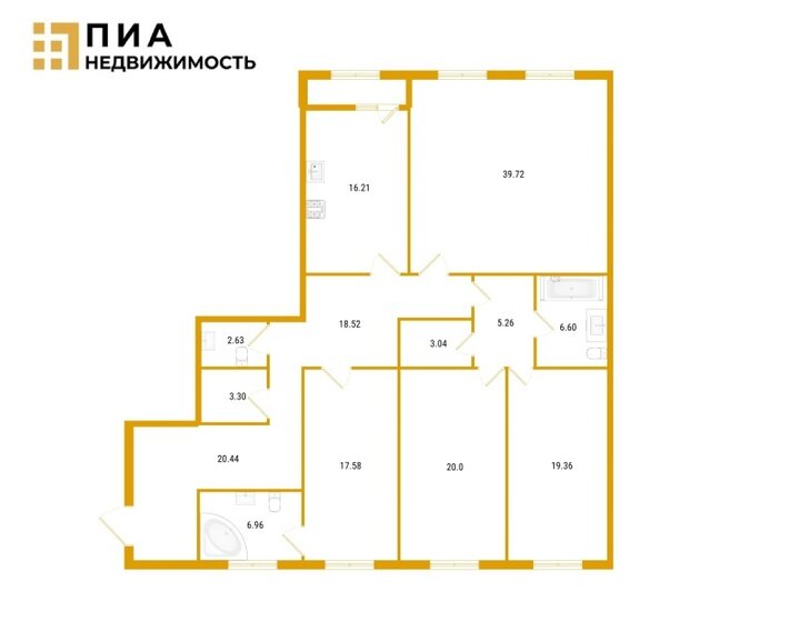 179,7 м², 4-комнатная квартира 59 000 000 ₽ - изображение 1