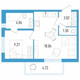 38,9 м², 1-комнатная квартира 6 300 000 ₽ - изображение 78