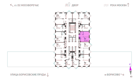 32,8 м², 1-комнатная квартира 16 381 172 ₽ - изображение 27